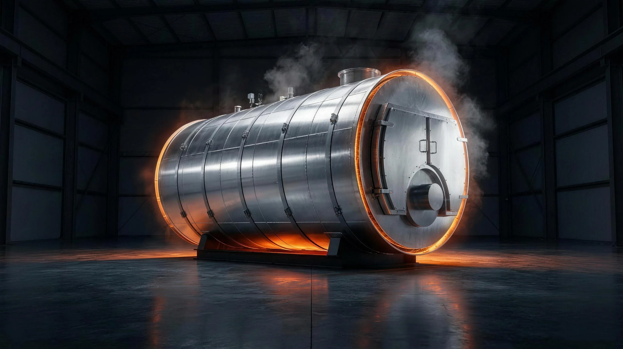 Caldera industrial forrada en chaqueta de aluminio por Sabaoth FQ